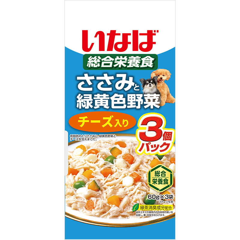 ［いなばペットフード］いなば ささみと緑黄色野菜 チーズ入り 60g×3