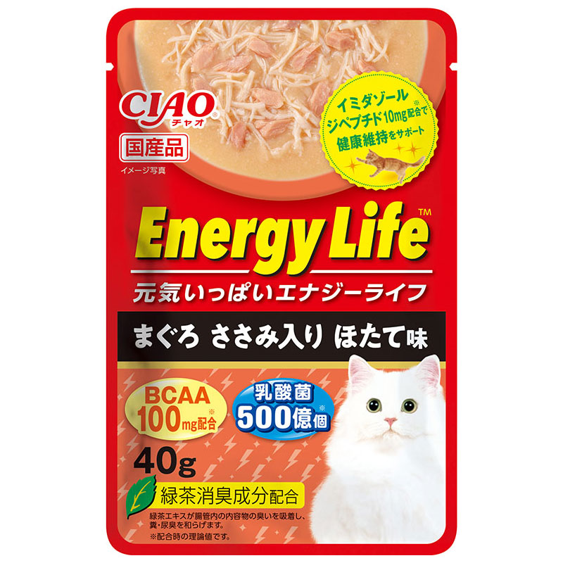 ［いなばペットフード］CIAO EnergyLife まぐろ・ささみ入り ほたて味 40g