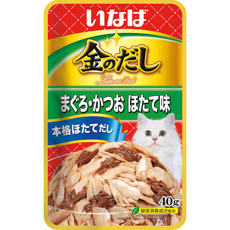 ［いなばペットフード］いなば 金のだしパウチ まぐろ・かつお ほたて 40g