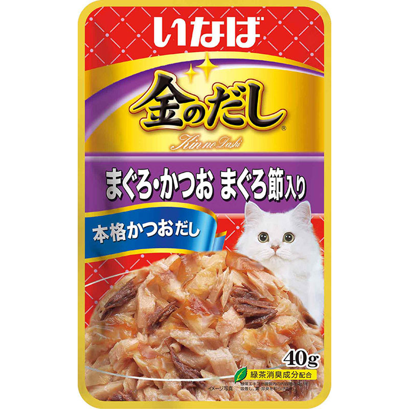 ［いなばペットフード］いなば 金のだしパウチ まぐろ・かつお まぐろ節入り 40g