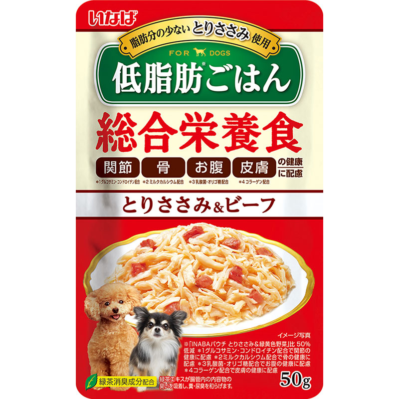 ［いなばペットフード］いなば 低脂肪ごはん とりささみ＆ビーフ 50g