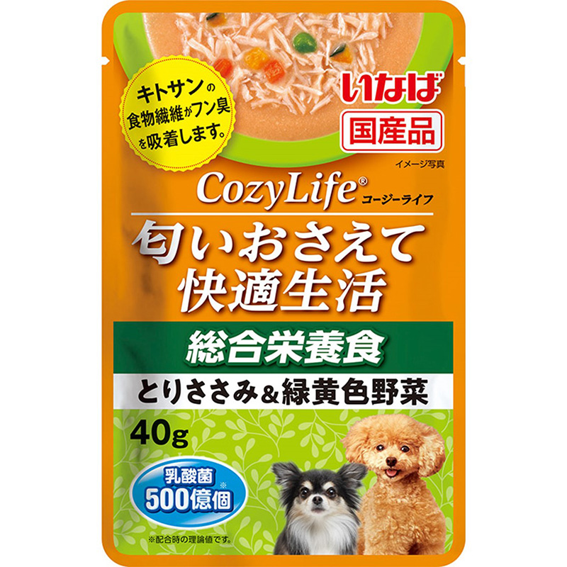 ［いなばペットフード］いなば CozyLifeパウチ 総合栄養食 とりささみ＆緑黄色野菜 40g