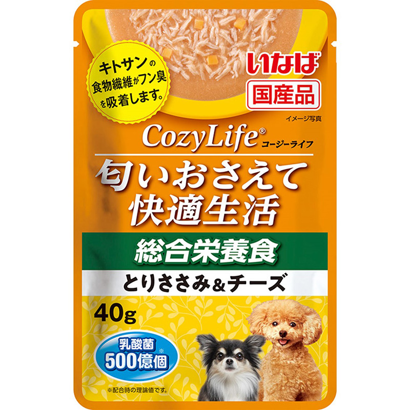 ［いなばペットフード］いなば CozyLifeパウチ 総合栄養食 とりささみ＆チーズ40g