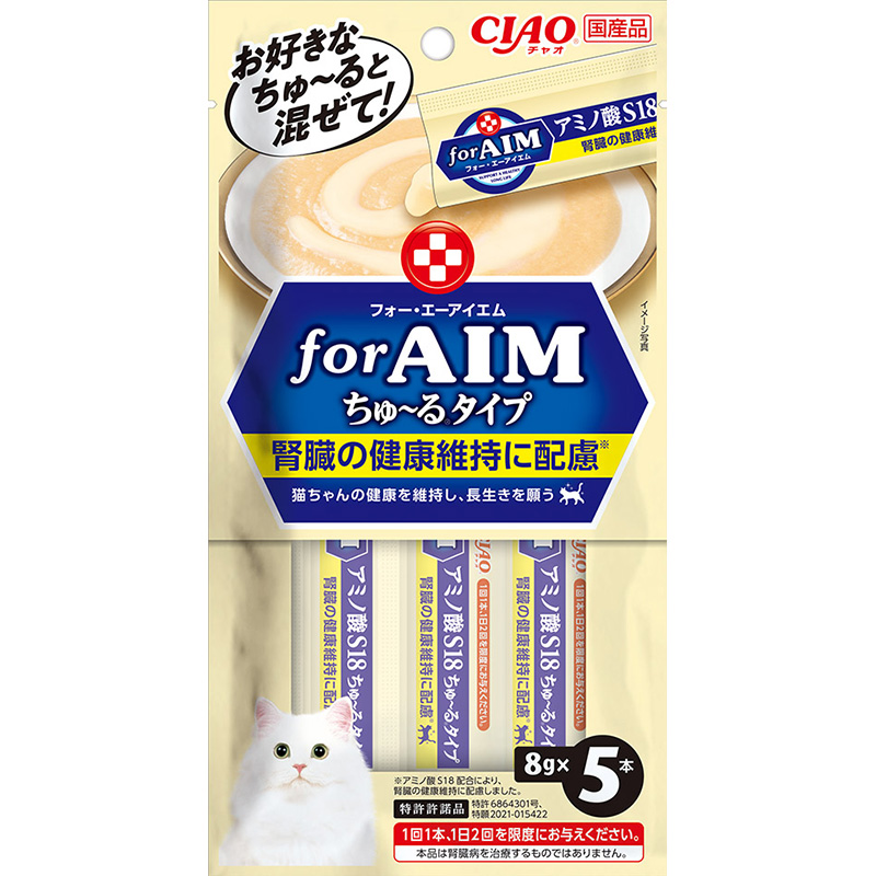 ［いなばペットフード］CIAO forAIM ちゅ～るタイプ アミノ酸S18 8g×5本入