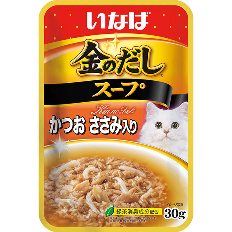 ［いなばペットフード］いなば 金のだしスープ かつお ささみ入り 30g