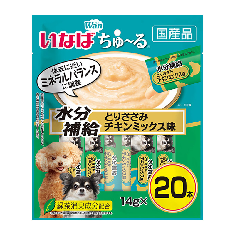 ［いなばペットフード］いなば ちゅ～る 水分補給 とりささみチキンミックス味 14g×20本入