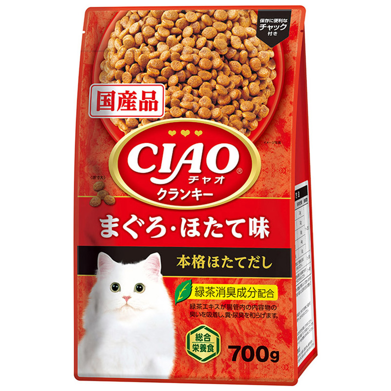 ［いなばペットフード］CIAOクランキー まぐろ・ほたて味 本格ほたてだし 700g