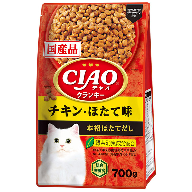 ［いなばペットフード］CIAOクランキー チキン・ほたて味 本格ほたてだし 700g