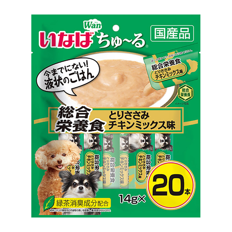 [いなばペットフード(直送)] いなば ちゅ～る 総合栄養食 とりささみ チキンミックス味 14g×20本 ※メーカー直送 ※発注単位・最低発注数量(混載50ケース以上)にご注意下さい