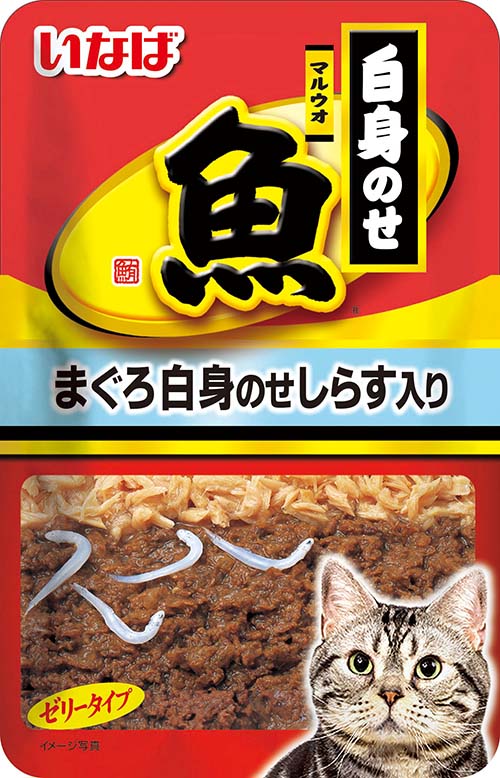 [いなばペットフード(直送)] マルウオ白身のせパウチ まぐろ白身のせしらす入り 40g TCR-12 ※メーカー直送 ※発注単位・最低発注数量(混載50ケース以上)にご注意下さい