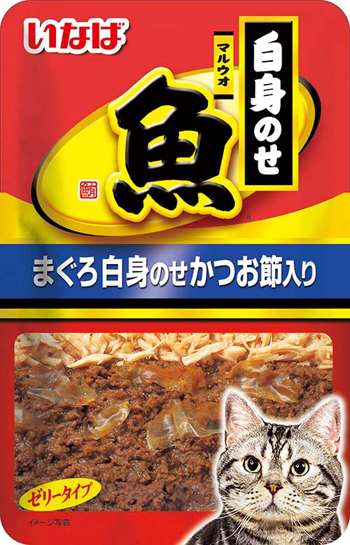 [いなばペットフード(直送)] いなば マルウオ白身のせパウチ まぐろ白身のせかつお節入り 40g TCR-14 ※メーカー直送 ※発注単位・最低発注数量(混載50ケース以上)にご注意下さい