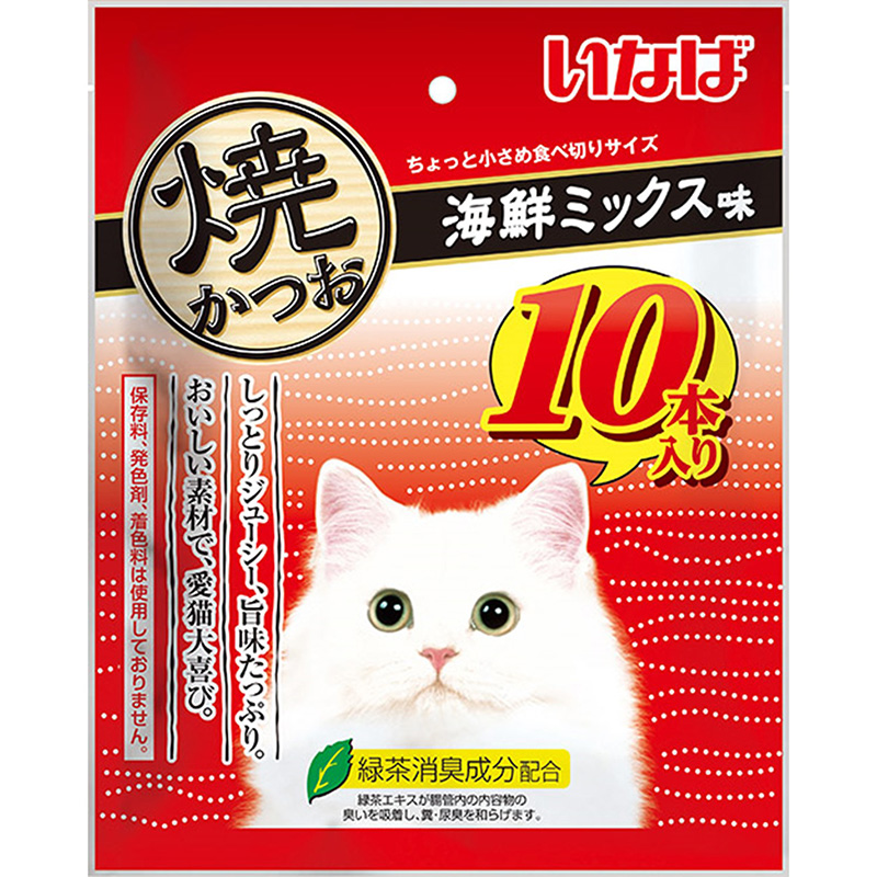 ［いなばペットフード］いなば 焼かつお 海鮮ミックス味 10本