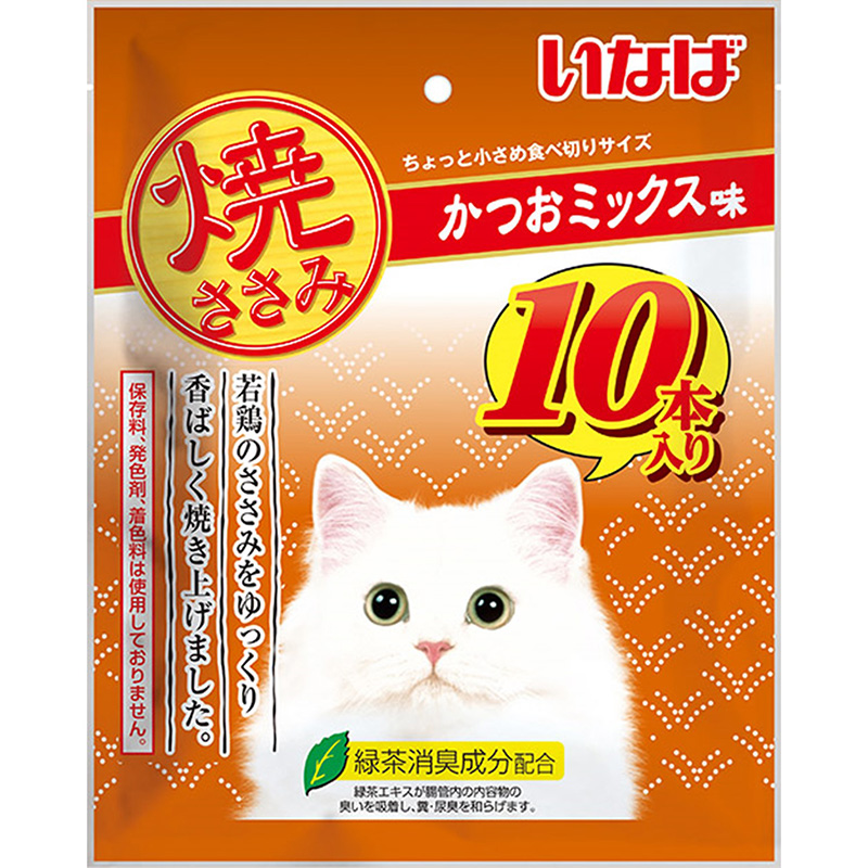 ［いなばペットフード］いなば 焼ささみ かつおミックス味 10本