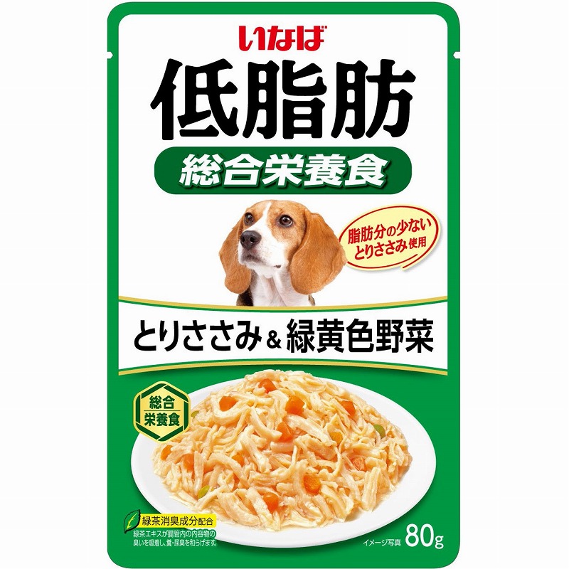 ［いなばペットフード］いなば 低脂肪 とりささみ＆緑黄色野菜 80g