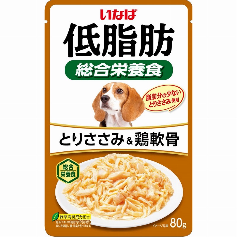 ［いなばペットフード］いなば 低脂肪 とりささみ＆鶏軟骨 80g