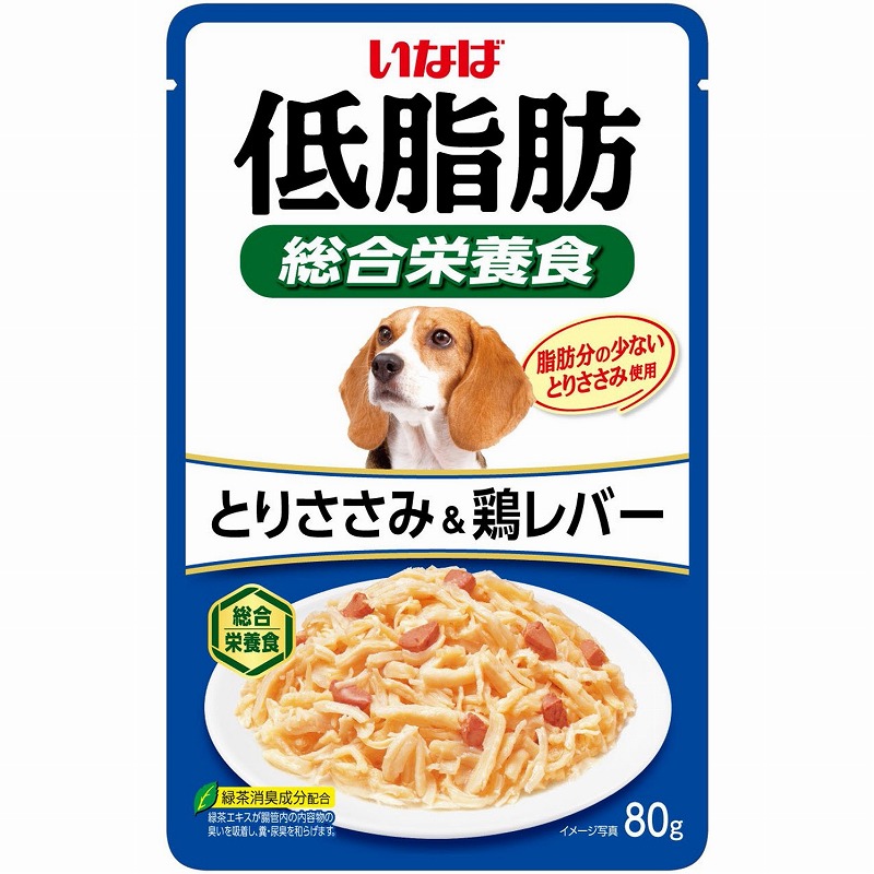 ［いなばペットフード］いなば 低脂肪 とりささみ＆鶏レバー 80g