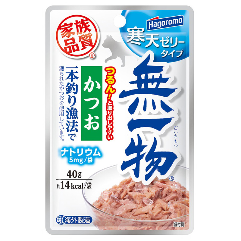 ［はごろもフーズ］無一物寒天ゼリーパウチ かつお一本釣り漁法 40g　【3月特価】