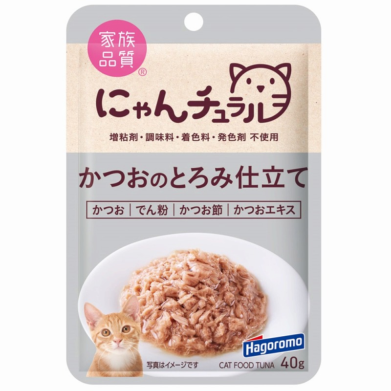 ［はごろもフーズ］にゃんチュラルパウチ かつおのとろみ仕立て 40g　　【5月特価】