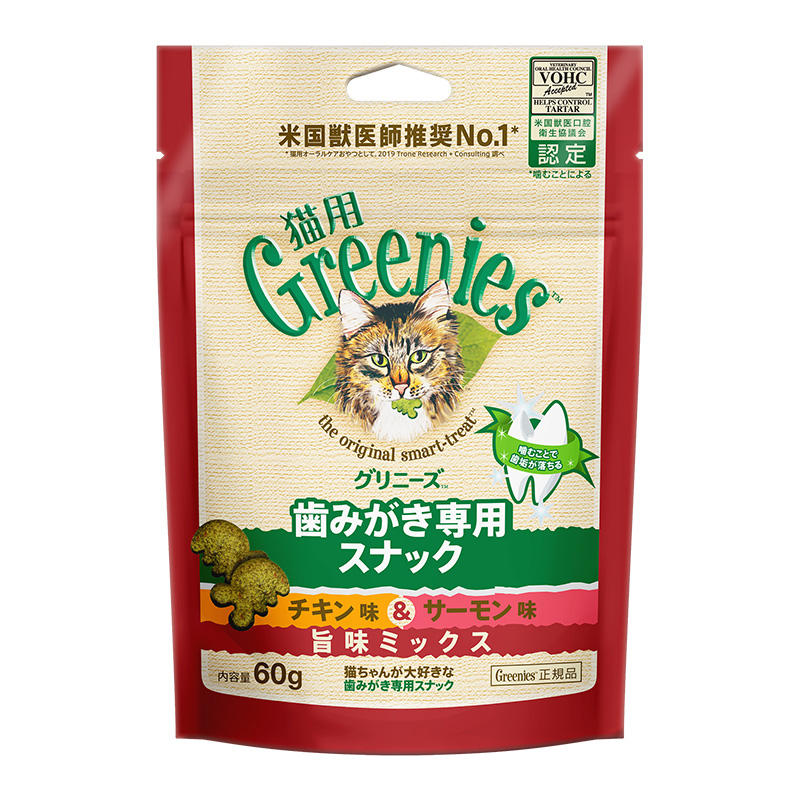 [マース] 猫用 グリニーズ チキン味＆サーモン味 旨味ミックス 60g ●通販サイト掲載販売不可＜専門店商材＞