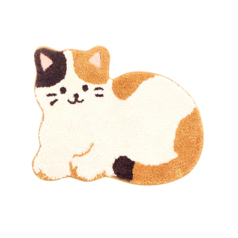 ［オカ(直送)］ファンディットアニマル　洗えるマット みけねこ ※メーカー直送 ※発注単位・最低発注数量(納価合計：税抜40,000円以上)にご注意下さい