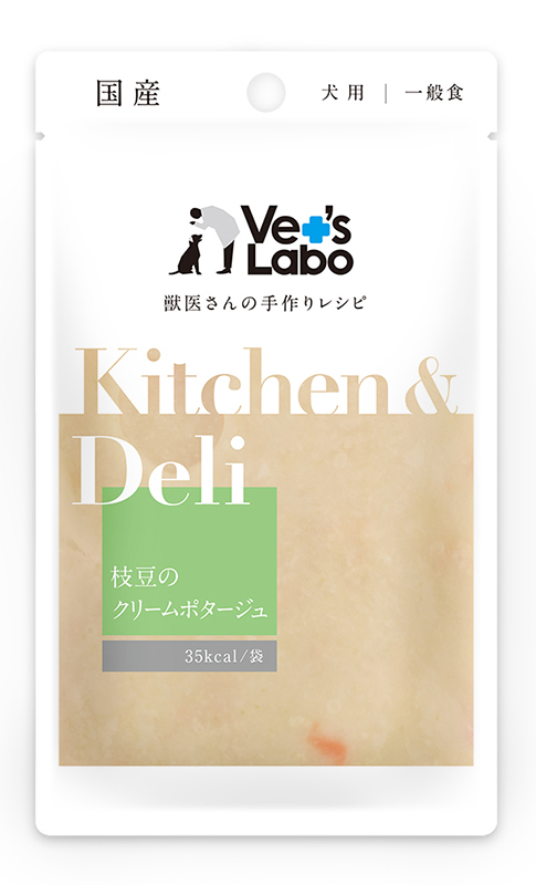 [ジャパンペットコミュニケーションズ(直送)] Kitchen & Deli 枝豆のクリームポタージュ 80g ※メーカー直送 ※発注単位・最低発注数量(混載2ケース以上)にご注意下さい