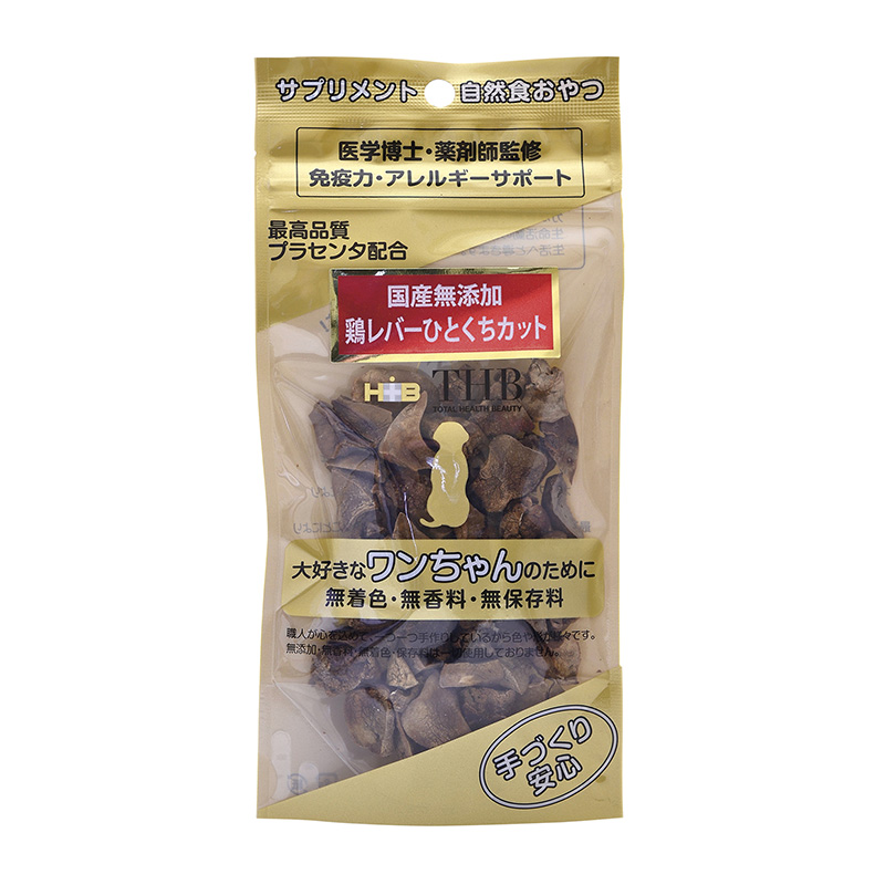 ［THB JAPAN］豚プラセンタ鶏レバーひとくちカット 40ｇ 【犬用】＜ペット専門店商材＞ ●通販サイト掲載販売不可