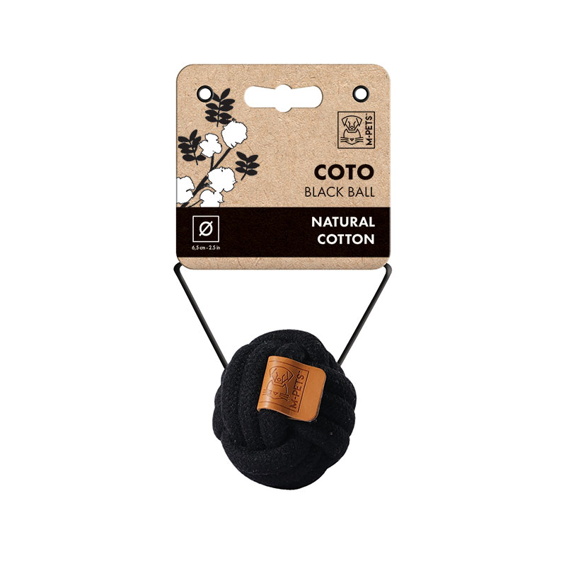 [ペティファーム(直送)] COTOボール6.5cm ブラック  ※発注単位・最低ご購入金額にご注意下さい。
