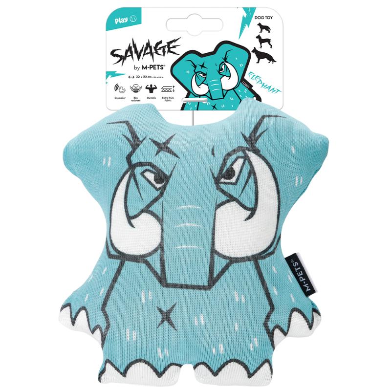 ［ペティファーム］SAVAGEドッグトイ ELEPHANT グリーン