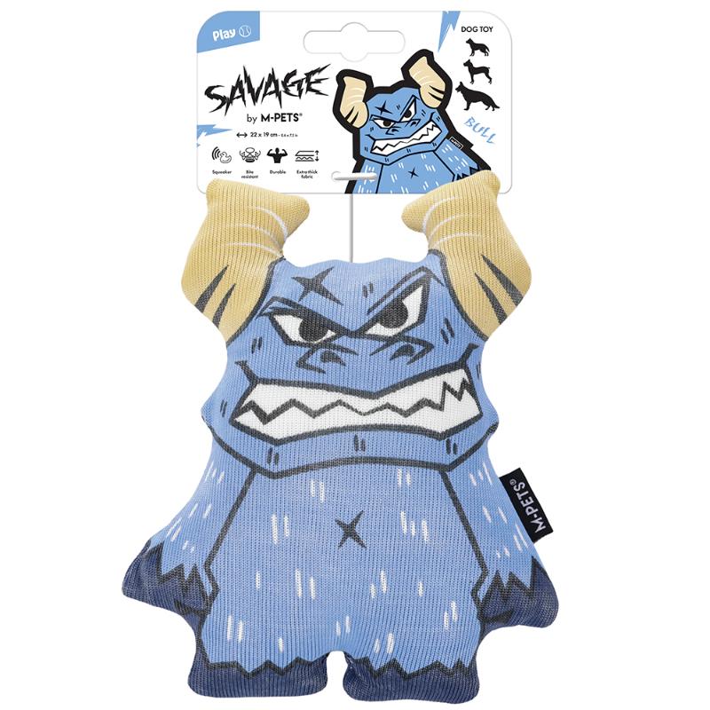 ［ペティファーム］SAVAGEドッグトイ BULL ブルー