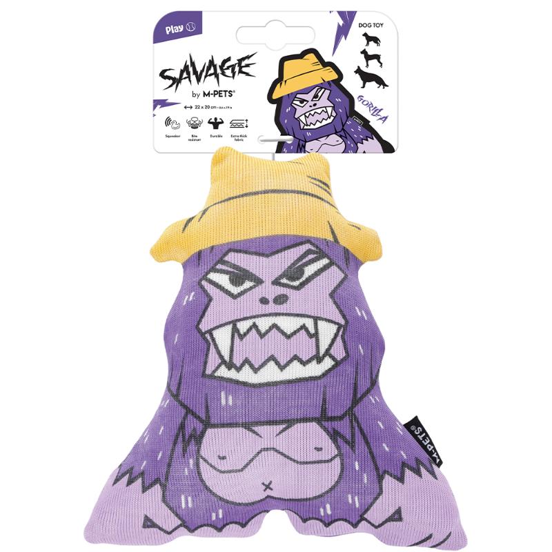 ［ペティファーム］SAVAGEドッグトイ GORILLA パープル