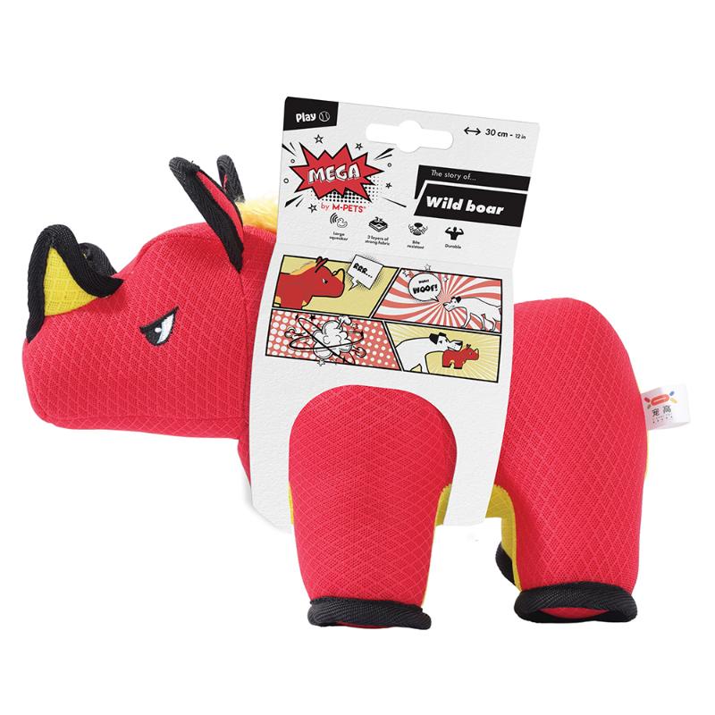 ［ペティファーム］MEGAドッグトイ WILD BOAR レッド