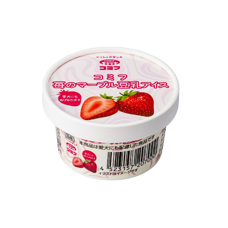 ［ホットドッグ］コミフ バナナ＆アサイーのマーブル豆乳アイス ＜メーカー直送＞【冷凍食品】