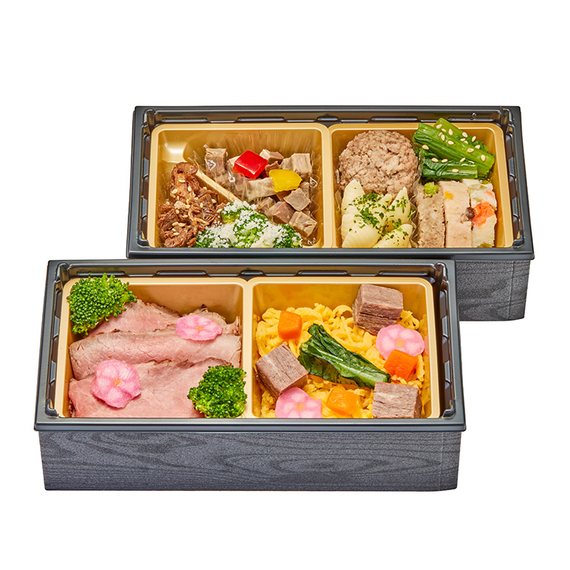 ［ホットドッグ］コミフデリ お肉のおせち料理二段重＜メーカー直送＞ ※季節限定商品【正月商品（ホットドッグ）】【ご予約承り中！10/13まで】