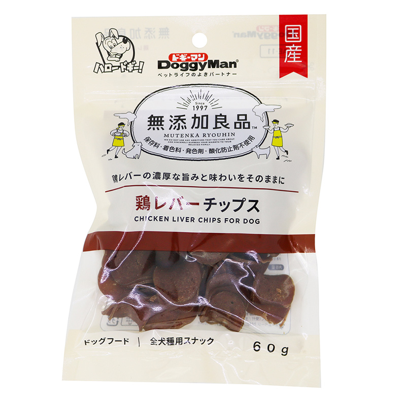 [ドギーマンハヤシ] 無添加良品 鶏レバーチップス 60g