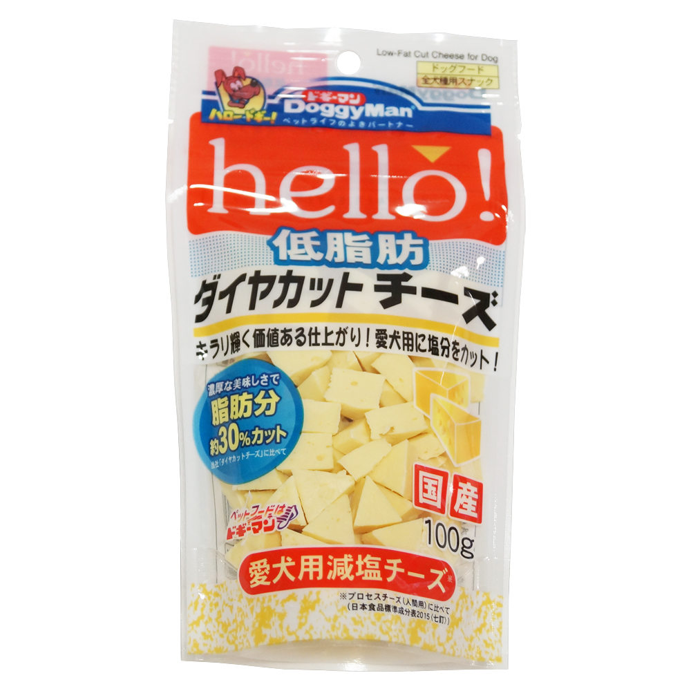 [ドギーマンハヤシ] heLLo！低脂肪ダイヤカットチーズ 100g