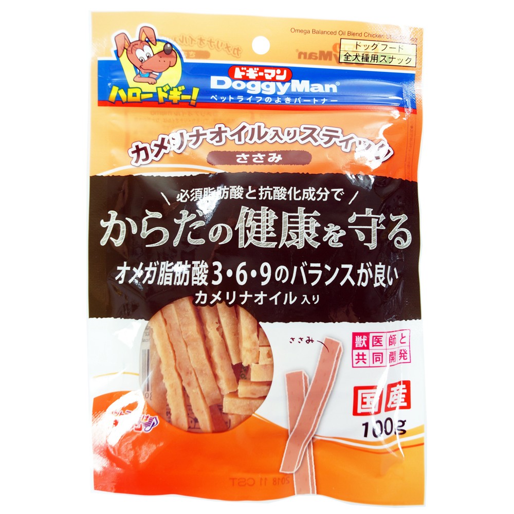 ドギーマンハヤシ カメリナオイル入スティック ささみ 100g ペット用品の仕入は Petポチッと で