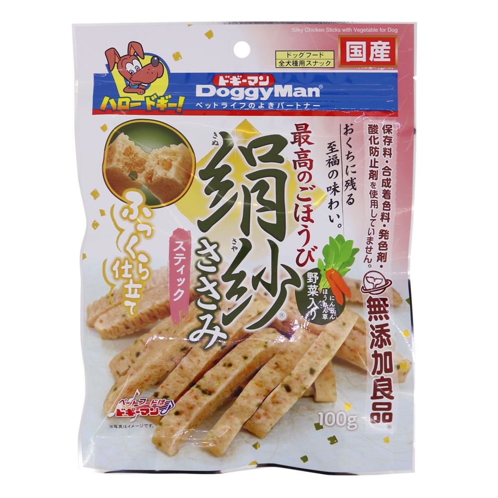 [ドギーマンハヤシ] 絹紗 スティック 野菜入り 100g