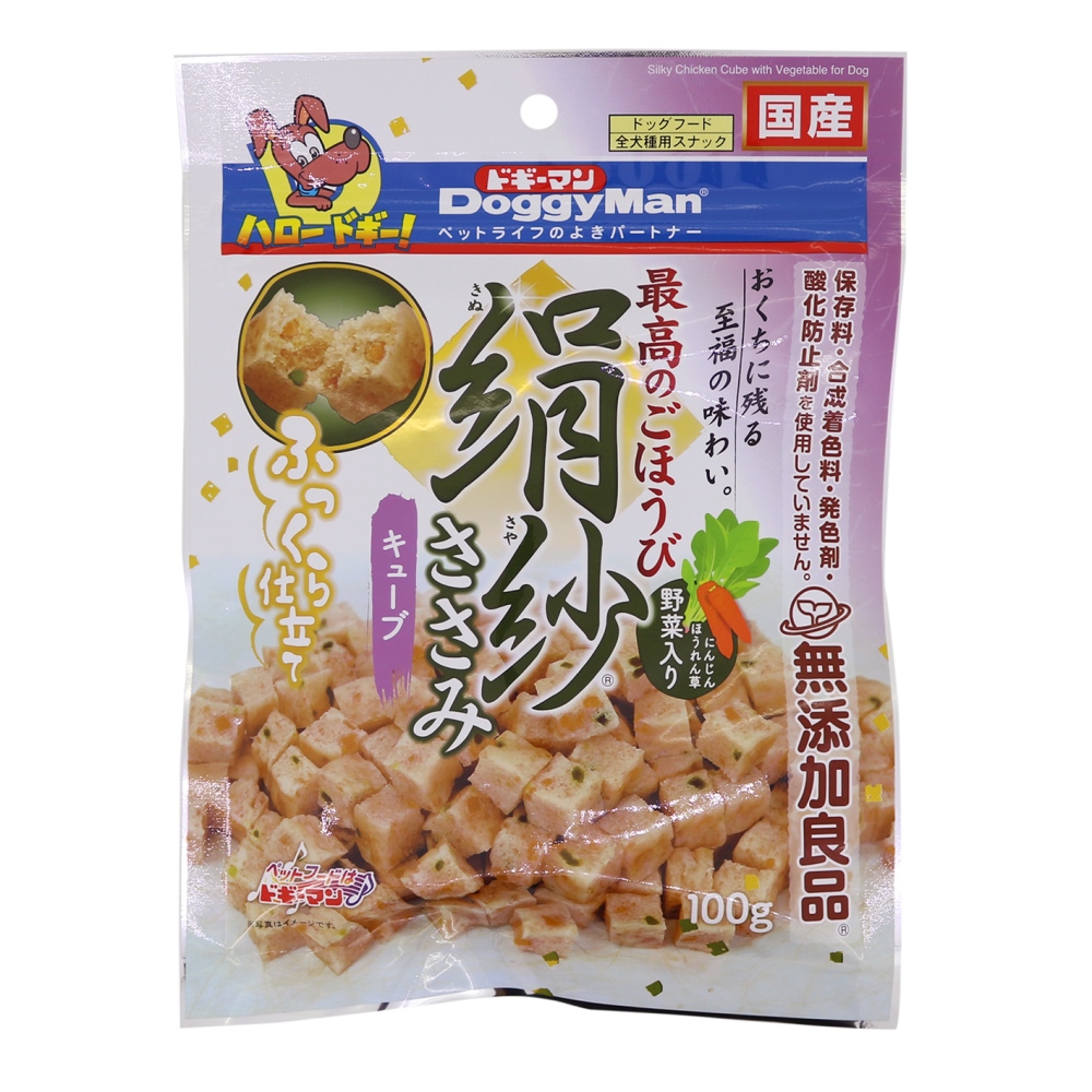 [ドギーマンハヤシ] 絹紗 キューブ 野菜入り 100g