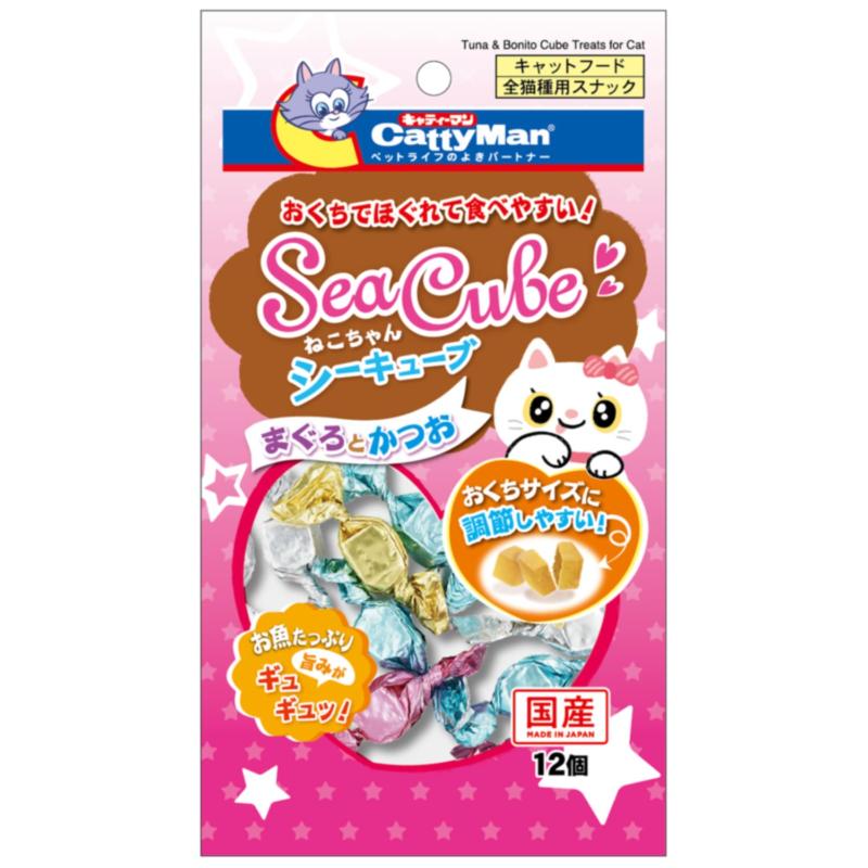 ［ドギーマンハヤシ］ねこちゃんシーキューブ まぐろとかつお 12個