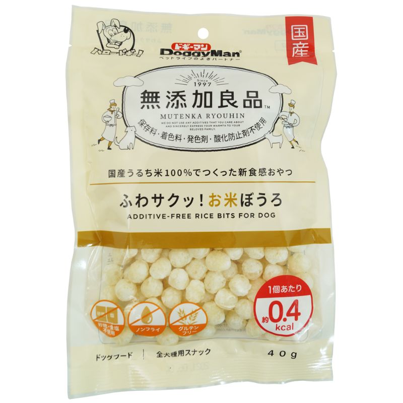 [ドギーマンハヤシ] 無添加良品 ふわサクッ！お米ぼうろ 40g　【メーカーフェア】