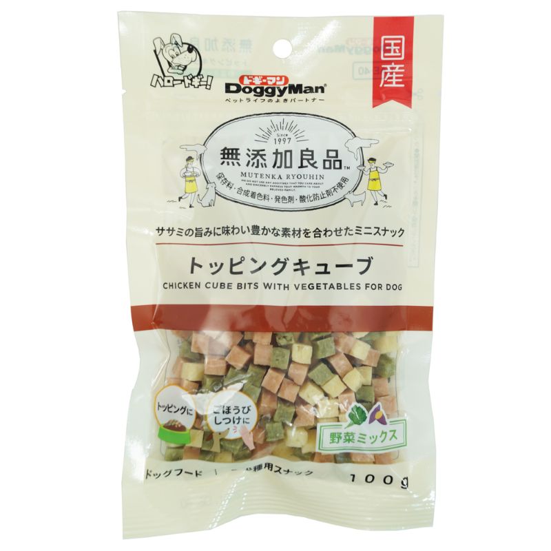 [ドギーマンハヤシ] 無添加良品 トッピングキューブ 野菜ミックス 100g