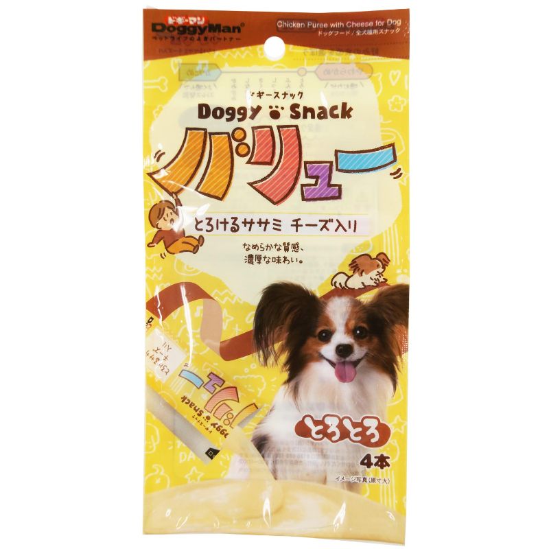 ドギーマンハヤシ] ドギースナックバリュー とろけるササミ チーズ入り 4本 | ペットフード・ペット用品の卸売・仕入はPETポチッと  ラブリー・ペット商事