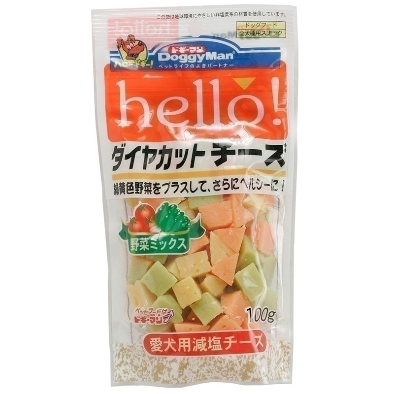 [ドギーマンハヤシ] heLLo！ダイヤカットチーズ 野菜ミックス 100g