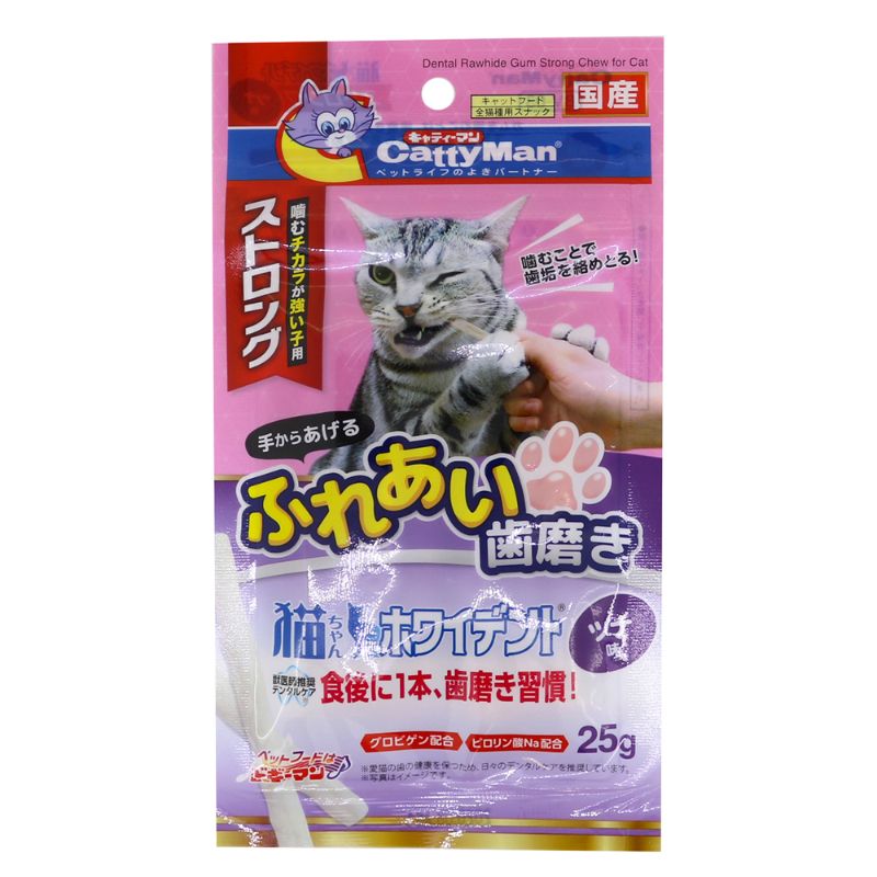 [ドギーマンハヤシ] 猫ちゃんホワイデント ストロング ツナ味 25g　【メーカーフェア】