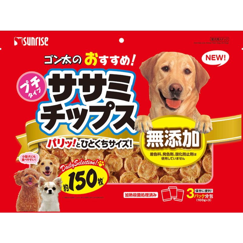 [マルカン サンライズ] ゴン太のおすすめササミチップス 300g(約150枚)