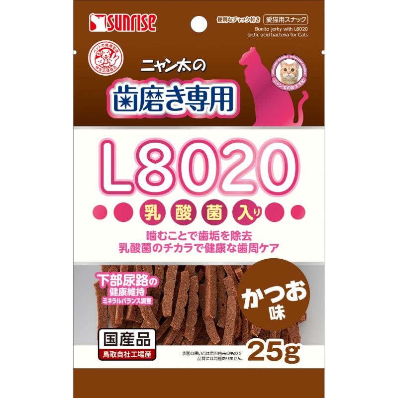 ［マルカン サンライズ(直送)］ニャン太の歯磨き専用 L8020乳酸菌入り かつお味 25g ※メーカー直送 ※発注単位・最低発注数量(混載15ケース以上)にご注意下さい