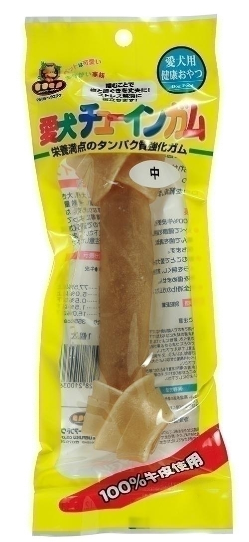 ［マルジョー＆ウエフク(直送)］愛犬チューインガム 骨型(中) 1本※最低ご購入金額にご注意下さい