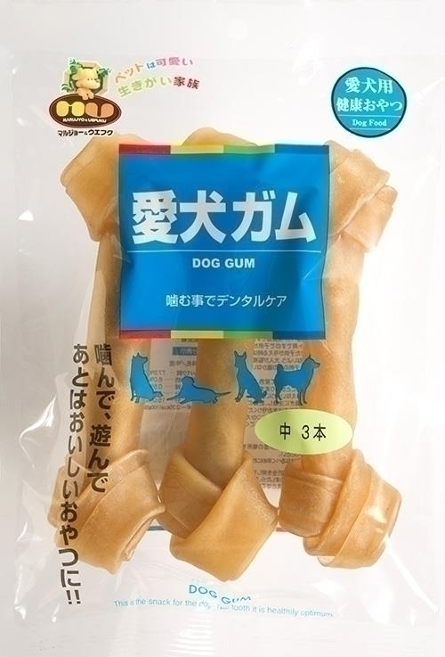 ［マルジョー＆ウエフク(直送)］愛犬ガム 中 3本※最低ご購入金額にご注意下さい