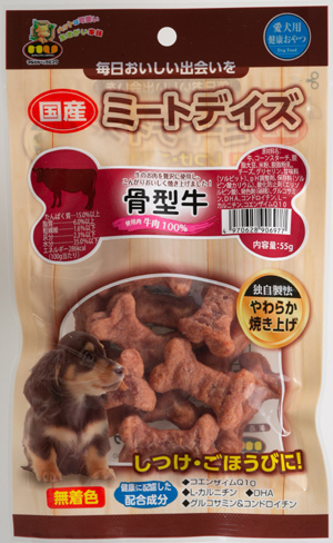 ［マルジョー＆ウエフク(直送)］ミートディズ 骨型牛 55g※最低ご購入金額にご注意下さい