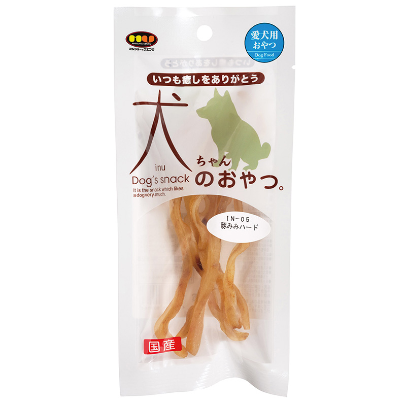 ［マルジョー＆ウエフク］犬ちゃんおやつ。国産豚みみハード 17g